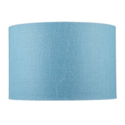 Happy Homewares Designer Ocean Current Blue Textured Linen Fabric Circular Lamp Shade - thumbnail 5