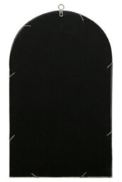"Mirroroutlet - The Arcus - Concrete Colour Metal Frame Arched Garden Mirror 31"" X 18"" (80 X 46 Cm)" - thumbnail 7