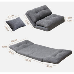 185Cm 2 Seater Fabric Sofa Bed Adjustable Folding Sleeper Couch - thumbnail 3