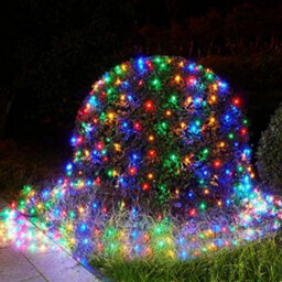 Best Artificial 2M X 2M Multi Coloured Outdoor Connectable Christmas Net Lights With 120 Leds Mains Powered - thumbnail 3