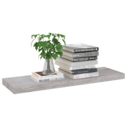 Vidaxl Floating Wall Shelf Concrete Grey 80X23.5X3.8 Cm Mdf - thumbnail 3
