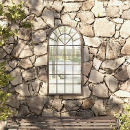 Berkfield Garden Mirror Sand 90X45 Cm Iron For Outdoor Use - thumbnail 1