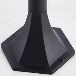 Outdoor Lamp Post Lantern Bollard Light Matt Black & Glass 1M Tall Garden Led - thumbnail 5