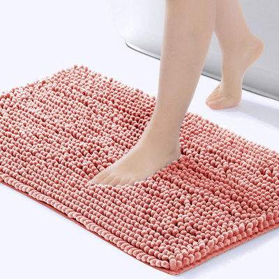 Bath Mat Anti Slip Soft Washable Rugs Water Absorbent Shower Mat Bathroom Mats Camel Pink 40Cm X 60Cm - image 1