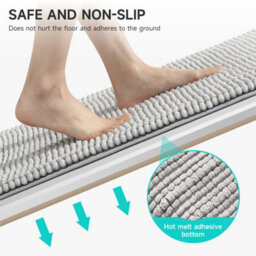 Bath Mat Anti Slip Soft Washable Rugs Water Absorbent Shower Mat Bathroom Mats Camel Pink 40Cm X 60Cm - thumbnail 2