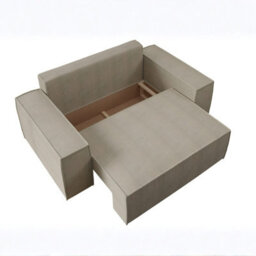 Malaga Small Mdf Sofa Bed With Sleeping Function Dl Fold Out Seat Storage Compartment 188X94X104Cm Green Corduroy - thumbnail 4