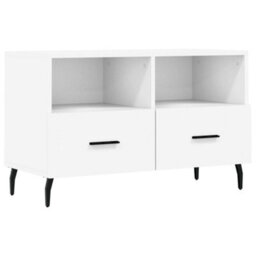 Berkfield Tv Cabinet White 80X36X50 Cm Engineered Wood - thumbnail 2