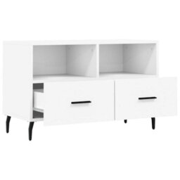 Berkfield Tv Cabinet White 80X36X50 Cm Engineered Wood - thumbnail 6