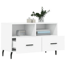 Berkfield Tv Cabinet White 80X36X50 Cm Engineered Wood - thumbnail 4