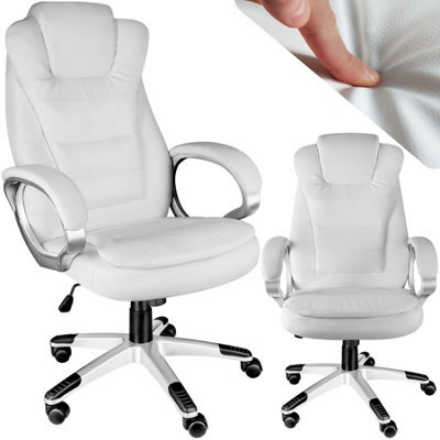 Tectake Office Chair Zulu - Desk Chair Computer Chair - White - image 1