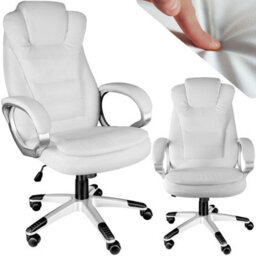 Tectake Office Chair Zulu - Desk Chair Computer Chair - White