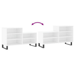 Berkfield Shoe Cabinet White 102X36X60 Cm Engineered Wood - thumbnail 7