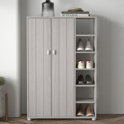 Gfw Bideford Tall Shoe Cabinet Warm Grey Oak