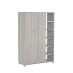 Gfw Bideford Tall Shoe Cabinet Warm Grey Oak - thumbnail 4