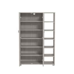 Gfw Bideford Tall Shoe Cabinet Warm Grey Oak - thumbnail 3