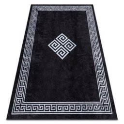 RugsX Miro 52071.804 Washing Carpet Frame, Greek Anti-Slip - Black / White  120X170 Cm - thumbnail 4