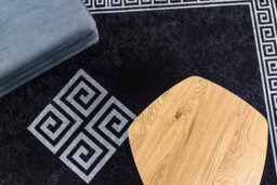 RugsX Miro 52071.804 Washing Carpet Frame, Greek Anti-Slip - Black / White  120X170 Cm - thumbnail 5