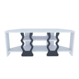Decorotika Firal Tv Stand Tv Unit For Tvs Up To 45 Inch White And Black - thumbnail 5