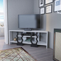 Decorotika Firal Tv Stand Tv Unit For Tvs Up To 45 Inch White And Black - thumbnail 3