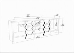 Decorotika Firal Tv Stand Tv Unit For Tvs Up To 45 Inch White And Black - thumbnail 7