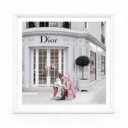 Home Luxe Interiors Dior Jewelry White Step Frame Luxury Wall Art 40X40Cm Home Decor - thumbnail 3