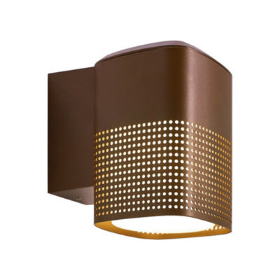 Nordlux Sidara Outdoor Wall Light Brown Aluminium Solar E27 Sensor Coastal/marine Safe - Mains Powered, Ip54 - image 1