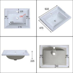 Royal Bathrooms Elmore 600mm Floor Standing 2 Drawer Bathroom Vanity Unit With Traditional Ceramic Basin Sink - Matt Green - thumbnail 9