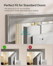 LEDREM Over-Door Storage Organiser, Hanging Storage With 4 Compartments, Wardrobe Storage Organiser, For Bedroom, Office - thumbnail 5