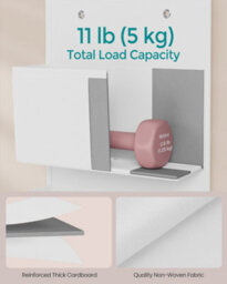 LEDREM Over-Door Storage Organiser, Hanging Storage With 4 Compartments, Wardrobe Storage Organiser, For Bedroom, Office - thumbnail 4