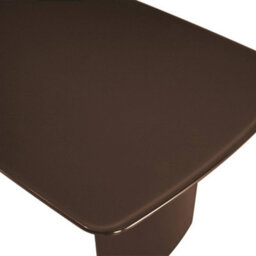 Sweeek - Dining Table With Tempered Glass Top, Sandblasted Finish, Seats 8 Brown 180X90X76 Cm - Lior - thumbnail 4