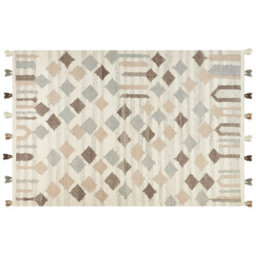 Beliani Rug Kaghtsrashen Beige 200 X 300 Cm Wool Kilim - thumbnail 4