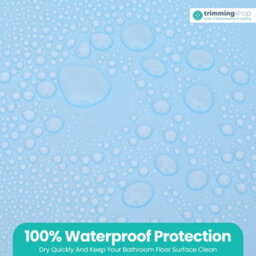 Neel Blue Shower Curtain With Hooks, Water-Resistant Vinyl Fabric, 180Cm X 180Cm Blue - thumbnail 3