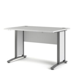 Furniture To Go Prima Desk 120 Cm In White With Silver Grey Steel Legs - thumbnail 3