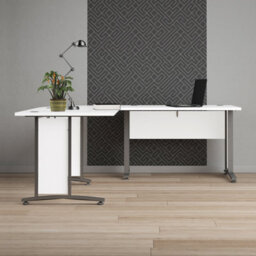 Furniture To Go Prima Desk 120 Cm In White With Silver Grey Steel Legs - thumbnail 6