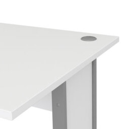 Furniture To Go Prima Desk 120 Cm In White With Silver Grey Steel Legs - thumbnail 8