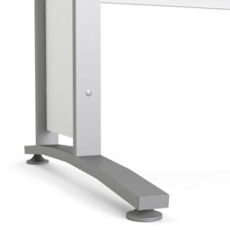 Furniture To Go Prima Desk 120 Cm In White With Silver Grey Steel Legs - thumbnail 9