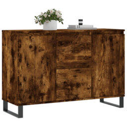 Berkfield Sideboard Smoked Oak 104X35X70 Cm Engineered Wood - thumbnail 3