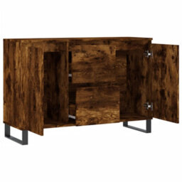 Berkfield Sideboard Smoked Oak 104X35X70 Cm Engineered Wood - thumbnail 6