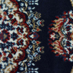 Melrose Colorama Traditional Design Navy Round Area Livingroom Rug 120Cm - thumbnail 3