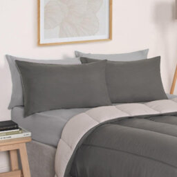 OHS Coverless 10.5 Tog Duvet & Pillowcase, Grey/silver - Double - thumbnail 3