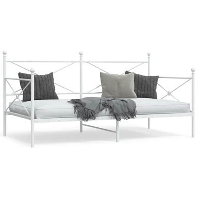 Berkfield Day Bed Without Mattress White 107X203 Cm Steel - image 1