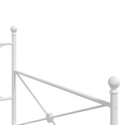 Berkfield Day Bed Without Mattress White 107X203 Cm Steel - thumbnail 8