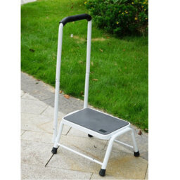 Gr8 Home Step Stool Non Slip Mat Caravan Door Ladder Van Motorhome Camper With Handrail - thumbnail 4