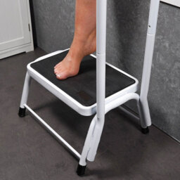Gr8 Home Step Stool Non Slip Mat Caravan Door Ladder Van Motorhome Camper With Handrail - thumbnail 3