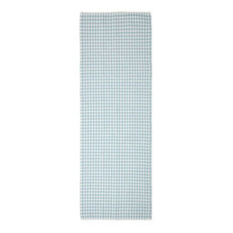 Homescapes Cotton Gingham Check Rug Hand Woven Blue White, 66 X 200 Cm - thumbnail 2