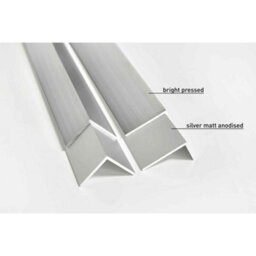 Pack Of 3 - Nielsen Aluminium L-Shaped Angle Profile, Matt Anodized, 2000X30X30mm, Thickness: 2mm, Length: 2M - thumbnail 9