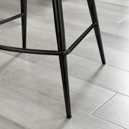 Furniturebox Uk 2X Counter Stools - Pesaro Black Velvet Upholstered Dining Chair Black Metal Legs - Dining Kitchen Furniture - thumbnail 5