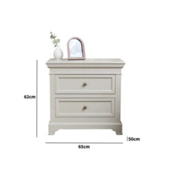 Melody Maison Large Taupe-Grey 7 Drawer Chest Of Drawers & Pair Of Wide Bedside Tables - Daventry Taupe-Grey Range - thumbnail 5