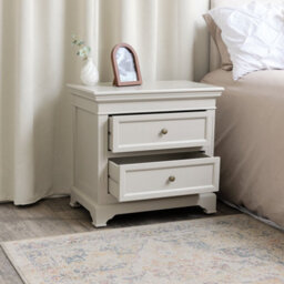 Melody Maison Large Taupe-Grey 7 Drawer Chest Of Drawers & Pair Of Wide Bedside Tables - Daventry Taupe-Grey Range - thumbnail 2