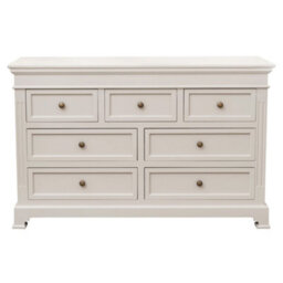 Melody Maison Large Taupe-Grey 7 Drawer Chest Of Drawers & Pair Of Wide Bedside Tables - Daventry Taupe-Grey Range - thumbnail 6